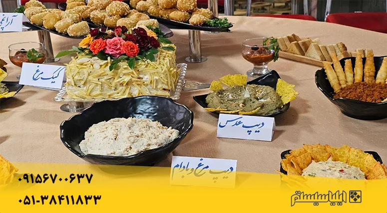 نمونه ای از فینگرفودهای درست شده توسط دانشجویان دوره